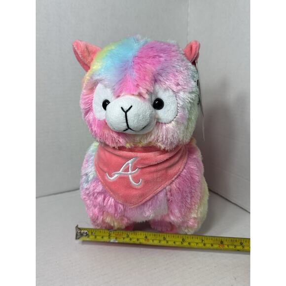 Atlanta Braves Tye Dye / Rainbow Llama with pink bandana FOCO - Picture 9 of 12